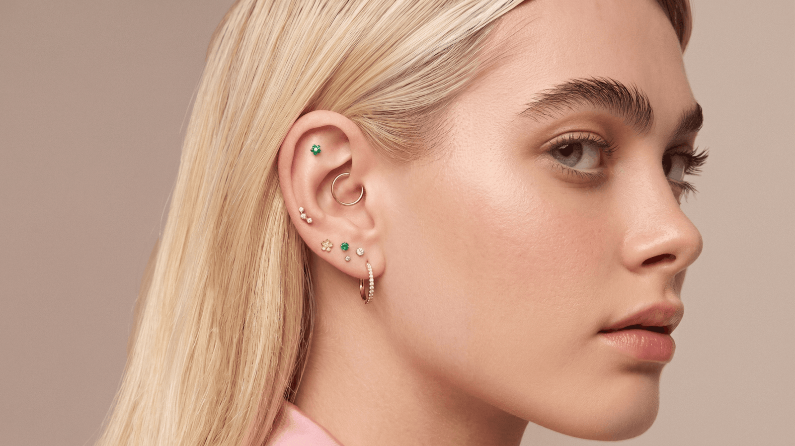 Flat Piercing Styling Guide: 14K Gold Constellation Ear Ideas